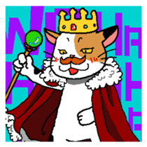 Calico cat mike sticker #6959169