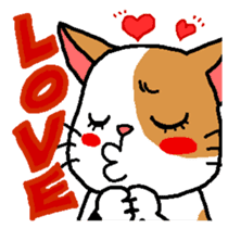 Calico cat mike sticker #6959170