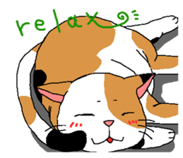 Calico cat mike sticker #6959175