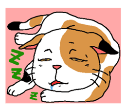Calico cat mike sticker #6959180