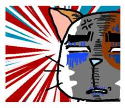 Calico cat mike sticker #6959182