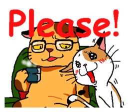 Calico cat mike sticker #6959184