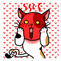 Calico cat mike sticker #6959186