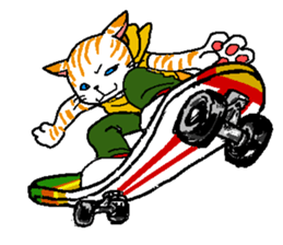 Calico cat mike sticker #6959190