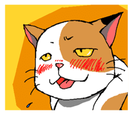 Calico cat mike sticker #6959192