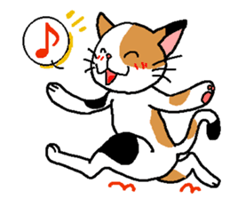 Calico cat mike sticker #6959198