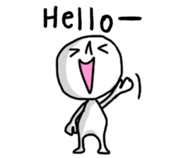 Simple whit1_English sticker #6959600