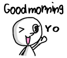 Simple whit1_English sticker #6959603