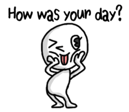 Simple whit1_English sticker #6959605