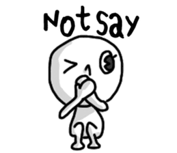 Simple whit1_English sticker #6959610