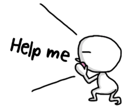 Simple whit1_English sticker #6959620