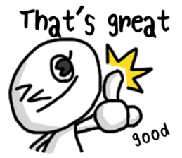 Simple whit1_English sticker #6959621