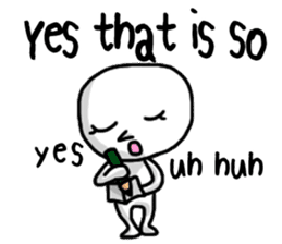 Simple whit1_English sticker #6959624