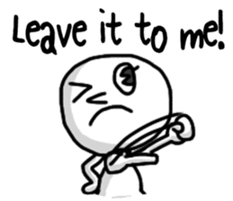 Simple whit1_English sticker #6959625