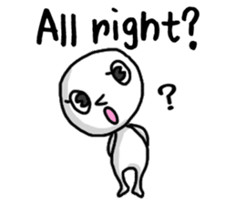 Simple whit1_English sticker #6959628