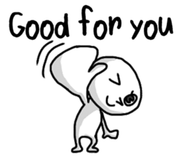 Simple whit1_English sticker #6959630