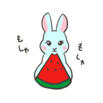 Sky blue rabbit Nacchan sticker #6962200