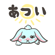 Sky blue rabbit Nacchan sticker #6962203
