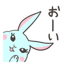 Sky blue rabbit Nacchan sticker #6962212