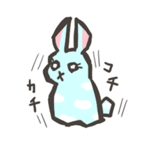 Sky blue rabbit Nacchan sticker #6962214