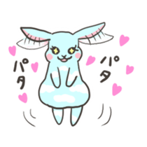Sky blue rabbit Nacchan sticker #6962220