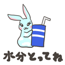 Sky blue rabbit Nacchan sticker #6962226