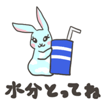 Sky blue rabbit Nacchan sticker #6962226