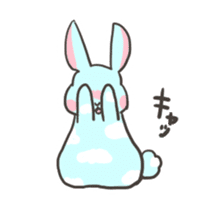 Sky blue rabbit Nacchan sticker #6962239