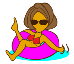 Hang Women's stamp sticker #6963813