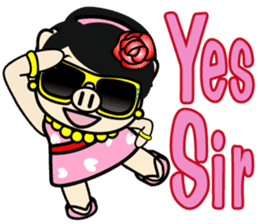 Lady PIGA doesn't talk much this time sticker #6963920