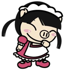 Lady PIGA doesn't talk much this time sticker #6963922