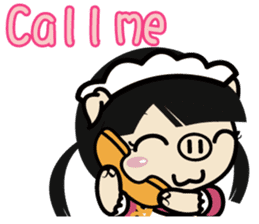 Lady PIGA doesn't talk much this time sticker #6963925