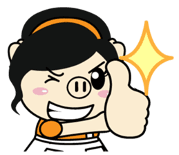 Lady PIGA doesn't talk much this time sticker #6963926