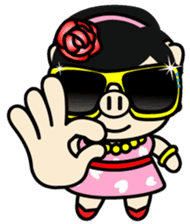 Lady PIGA doesn't talk much this time sticker #6963927