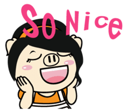 Lady PIGA doesn't talk much this time sticker #6963931