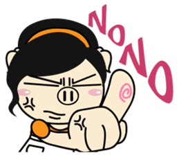 Lady PIGA doesn't talk much this time sticker #6963933