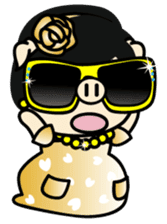 Lady PIGA doesn't talk much this time sticker #6963934