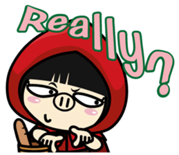 Lady PIGA doesn't talk much this time sticker #6963935