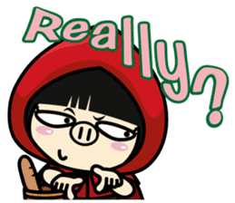 Lady PIGA doesn't talk much this time sticker #6963935