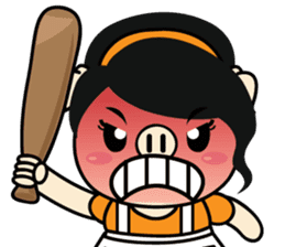 Lady PIGA doesn't talk much this time sticker #6963936