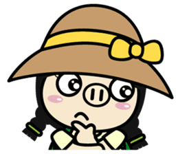 Lady PIGA doesn't talk much this time sticker #6963940