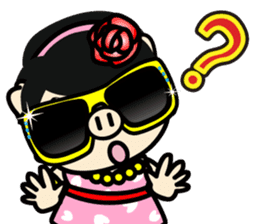 Lady PIGA doesn't talk much this time sticker #6963943