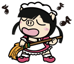 Lady PIGA doesn't talk much this time sticker #6963944