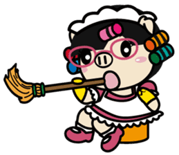 Lady PIGA doesn't talk much this time sticker #6963945