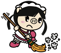 Lady PIGA doesn't talk much this time sticker #6963946