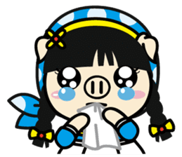 Lady PIGA doesn't talk much this time sticker #6963949