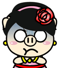 Lady PIGA doesn't talk much this time sticker #6963950