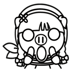 Lady PIGA doesn't talk much this time sticker #6963953