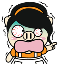 Lady PIGA doesn't talk much this time sticker #6963955