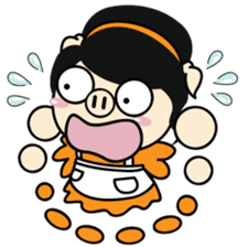 Lady PIGA doesn't talk much this time sticker #6963957